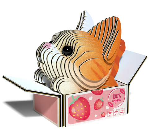 EUGY Orange Tabby Cat Pumpkin 3D Puzzle #087 - Manufacturer main image