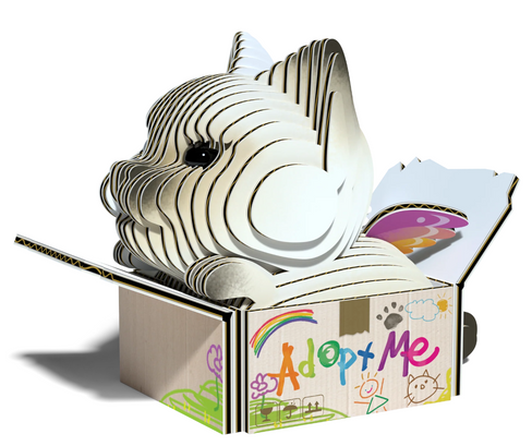 EUGY Angelic Cat Mocha 3D Puzzle #088 - Manufacturer main image