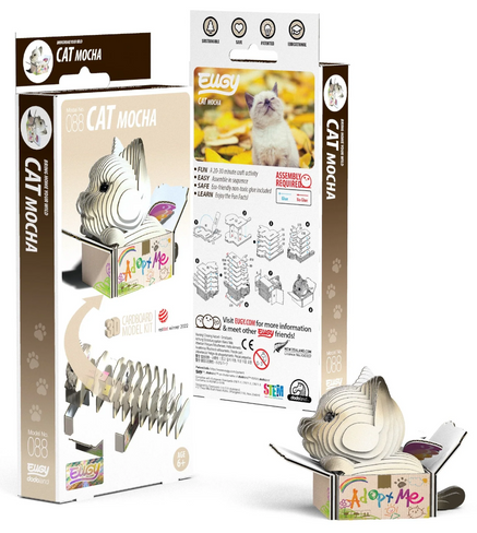 EUGY Angelic Cat Mocha 3D Puzzle #088 - Package image