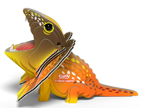 EUGY Frilled Lizard 3D Puzzle #108 - Manufacturer main image