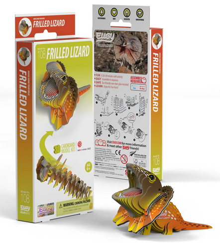EUGY Frilled Lizard 3D Puzzle #108 - Package image