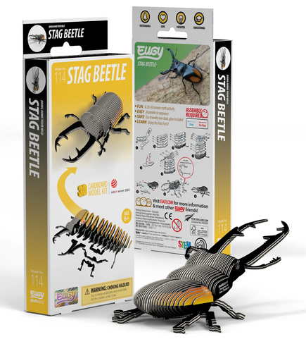 EUGY Stag Beetle 3D Puzzle #114 - Package image