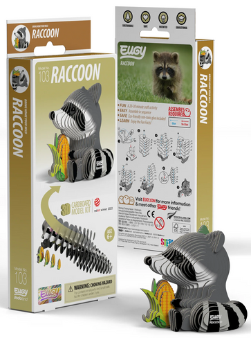EUGY Raccoon 3D Puzzle #103 - Package image