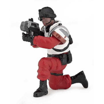 Papo Galactic Laser Fighter - Red in Firing Position