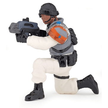 Papo Laser Warrior - White in Firing Stance