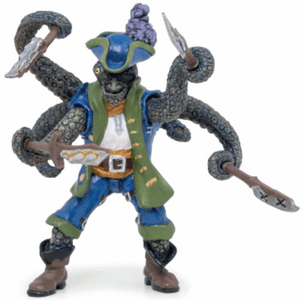 Papo Octopus Mutant Pirate with Four Weapons